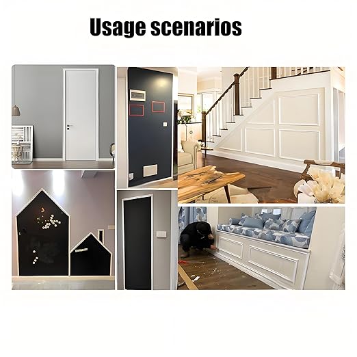 20FTx1.3IN Peel and Stick Wall Molding Trim, TPE Rubber Flexible Chair Rail for Mirror Frames, Doors & Home Decor - Matte White (Note: Heat Treatment Required for Best Adhesion) - Image 5