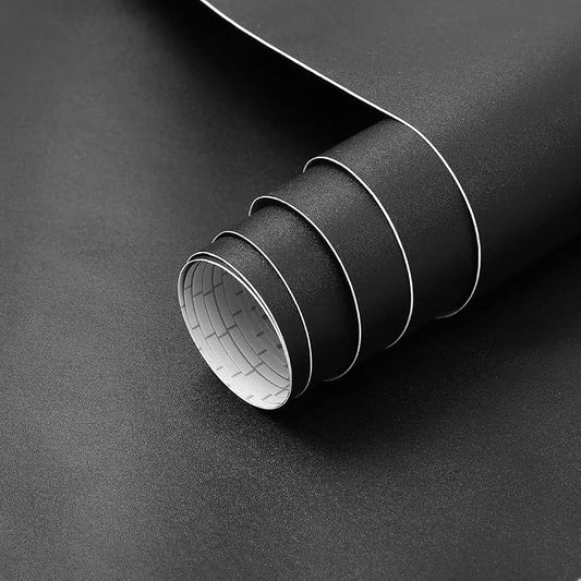 Arthome Black Peel & Stick Wallpaper, Matte Black Contact Paper, Self-Adhesive & Removable, Waterproof for Cabinets & Countertops by ArthomeWALLDECOR