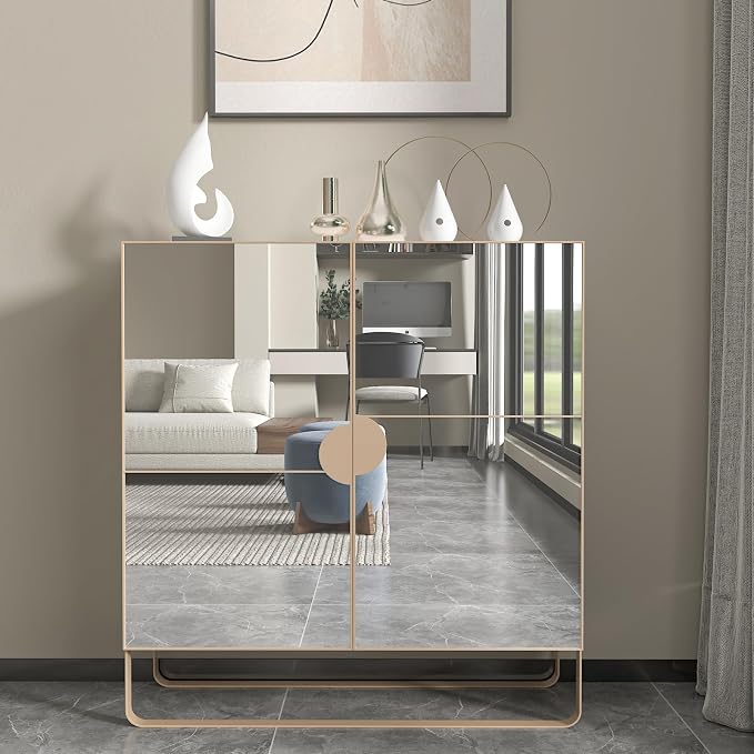 CHIHUT 12”x472” Adhesive Mirror Stickers for Walls Reflective Flexible Fake Mirror Sheets Peel and Stick Mirror Wallpaper Non-Glass Wall Stickers for Bedroom Door DIY Craft Dresser Cabinets - Image 3
