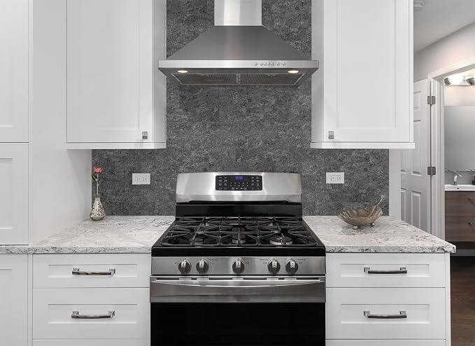 StyloVue 100 Pieces Peel and Stick Backsplash for Kitchen, 3" x 6" PVC Subway Tile 2026 Upgraded Gray Concrete Stone Backsplash Stick on Tile Elevate Kitchen Fireplace RV - Image 6