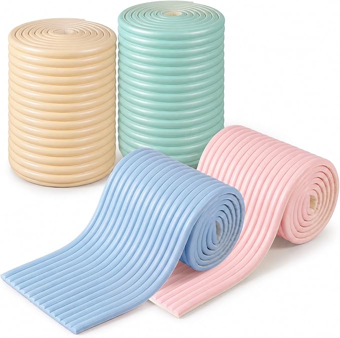 7.9 x 78.7 Inch Wall Padding for Kids, Yellow, Green, Blue, Pink, 4 Roll | Anti Collision Wall Padding Padded Wall Panels 3D DIY Headboard for Autism Playroom Nursery Bedroom Living Room Corner Guards - Image 9