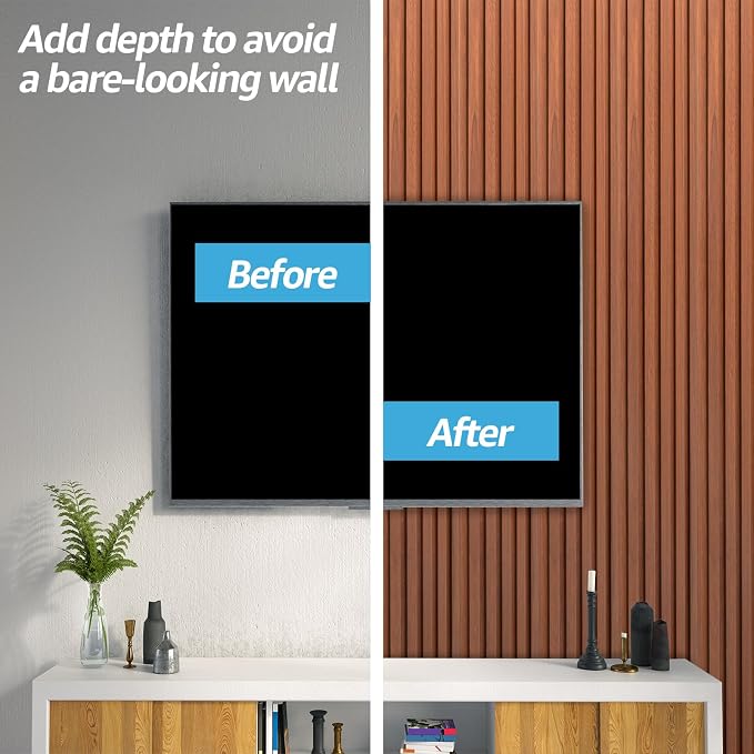 Art3d 48 x 6 Inch WPC Wood Slat Wall Panels, 3D Wall Accents, 16-Pack, Teak | Real Wood Grain, Durable, Water Resistant, Wear-Resistant, No Emission, Eco-Friendly, Easy to Care, for Living Room, Bedroom - Image 4