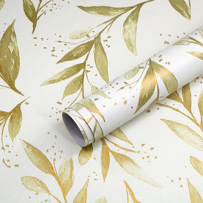 Livebor Leaf Peel and Stick Wallpaper Olive Leaf Contact Paper17.7in x 118.1in Sage Floral Wallpaper Peel and Stick Floral Leaves Contact Paper Modern Farmhouse for Bedroom Neutral Decorative by LiveborDirectWallpaper