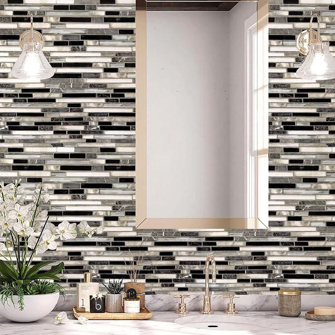 Livebor Backsplash Peel and Stick Wallpaper Kitchen Wallpaper17.7” x 393.7” | Kitchen Contact Paper Peel and Stick Wallpaper Backsplash Wallpaper Countertops Waterproof Wall Paper for Bathroom Tile Vinyl - Image 8