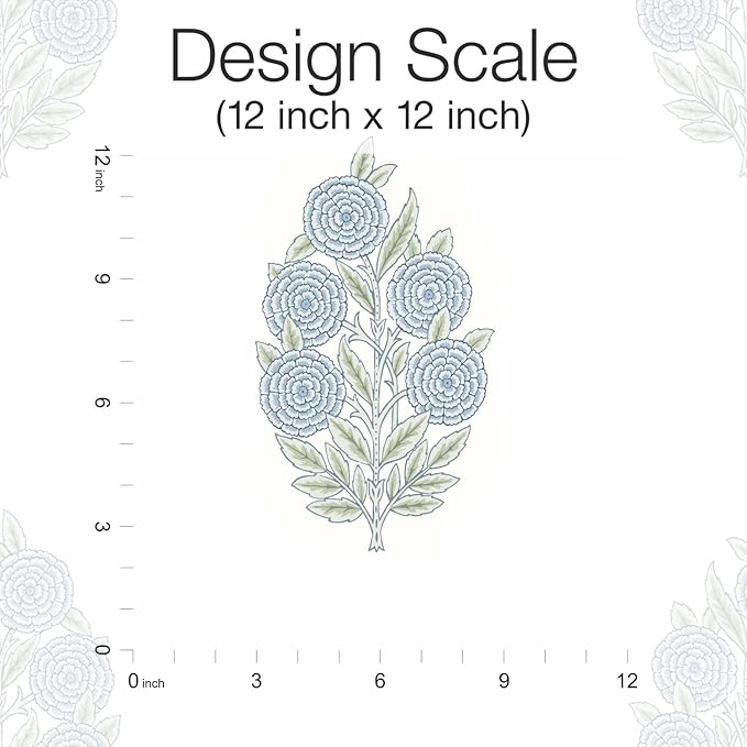 RoomMates Tamara Day RMK12517RL Blue Dutch Floral Peel and Stick Wallpaper - Image 3
