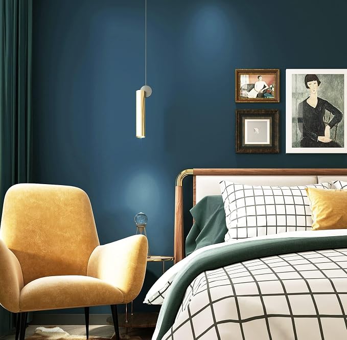 Safiyya 393"x17.7" Dark Blue Peel and Stick Wallpaper Blue Contact Paper Solid Color Removable Self Adhesive Wallpaper Decorative Vinyl Rolls for Wall - Image 5