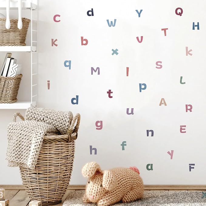 Large Alphabet Stickers, Peel and Stick Colorful Letters Wall Decals, Multicolor Early Learning Decor for Bulletin Board Classroom Window Door Mailbox Home Decor - Image 5