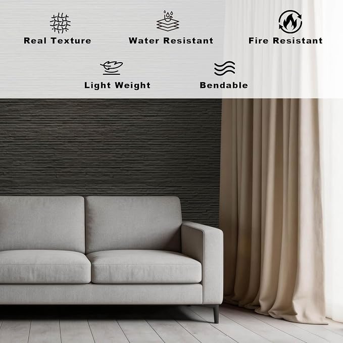 3D Wall Panels - Sample 7.9"x11.8" Faux Stone Peel and Stick Wall Covering - MCM Modified Clay Material for Home Art, Accent Brick, Modern Exterior/Interior Decoration - Image 3