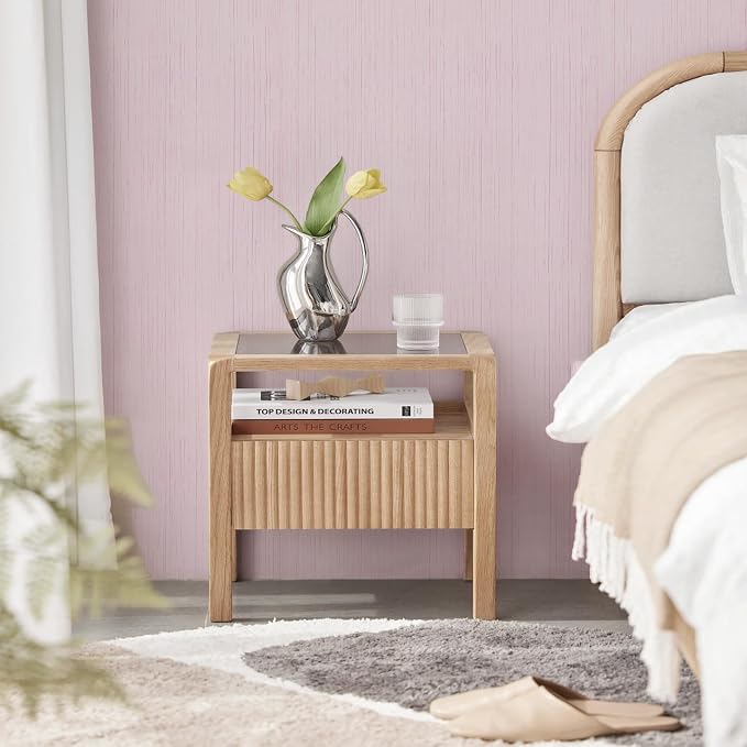 Pink Grasscloth Wallpaper Peel and Stick Wallpaper Texture Contact Paper 15.7"x120" Vintage Removable Waterproof Wall Paper for Room Walls Cabinets Furniture Drawers Desk - Image 4