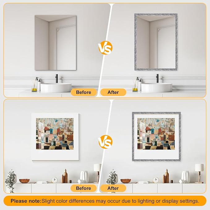 3 Pack 16.4FT Silver Peel and Stick Crown Molding Trim Kit – Flexible Self-Adhesive Mirror Trim for Cabinets, and Frame Edges - Image 4