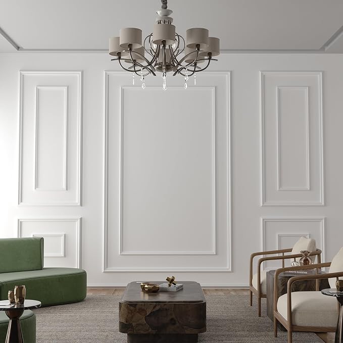 Pangda 3 Set Peel and Stick Wall Molding Kit Inner and Outer Layer Style Premade Wainscoting Panel for Interior Wall Moulding Decor Accent Wall Molding (24x48inch+48x 72inch) - Image 4