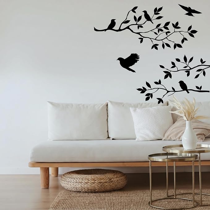 Picniva Birds and Blossoms Vinyl Wall Decal - 16" x 24" Removable Floral Bird Wall Stickers, Peel and Stick DIY Wall Art Decor for Living Room, Bedroom, and Nursery - Image 8