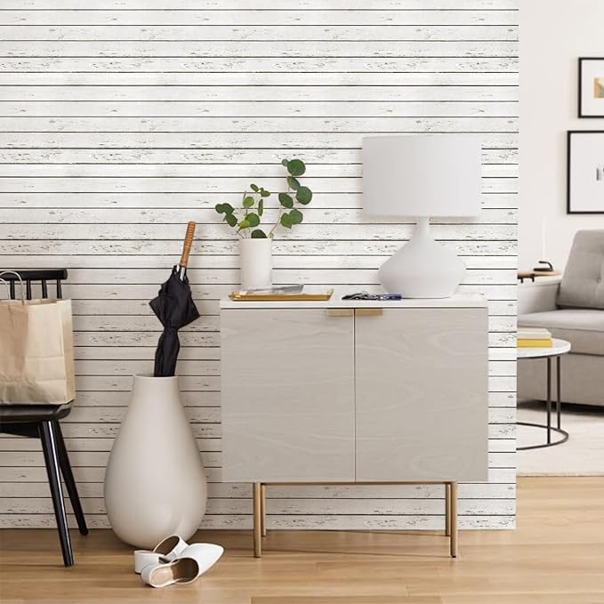 Commomy 3D Faux Wood Wall Stickers Peel and Stick 10 Pcs 11.8" x 11.8" | Ultralight Thin PVC Fake Wood Wallpaper for Kitchen Backsplash,Bathroom,Interior Wall Decor(9.7sq.ft) - Image 8