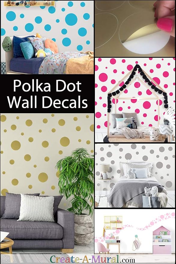 Polka Dot Wall Stickers, Wall Decor Stickers, Wall Dots, Vinyl Circle Room Dot Decals Girls Wall Art Stickers for Bedroom Kids Room Decor (Lavender) - Image 3