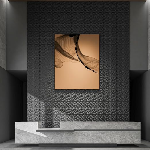 Art3dwallpanels 50 Pack Wall Panels for Interior Wall Decor, Black | 12''x12'' PVC Accent Wall Panels for Bedroom Decor, Living Room Lobby Bedroom Hotel Office - Image 8