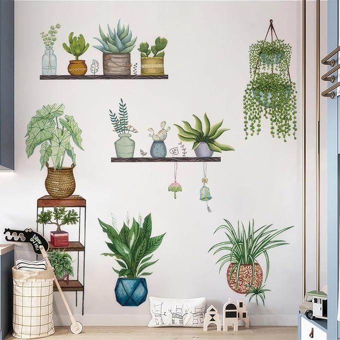 Arawat Plant Wall Decals Peel and Stick Stickers & Murals for Bedroom, Living Room, Bathroom, Kitchen - Boho Decorative Art Decor - Image 7