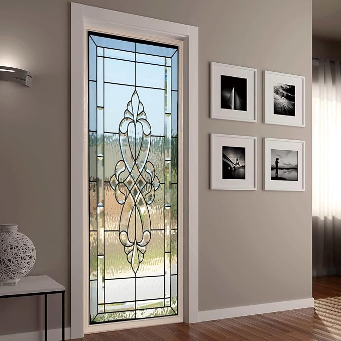 artfanke 3D Door Sticker Peel and Stick 33.5"x84.6" - Stained Glass Door Murals Wallpaper (not Transparent)-Self-Adhesive Wall Decals for Bedroom Decor (2 Sheets/Set) - Image 5