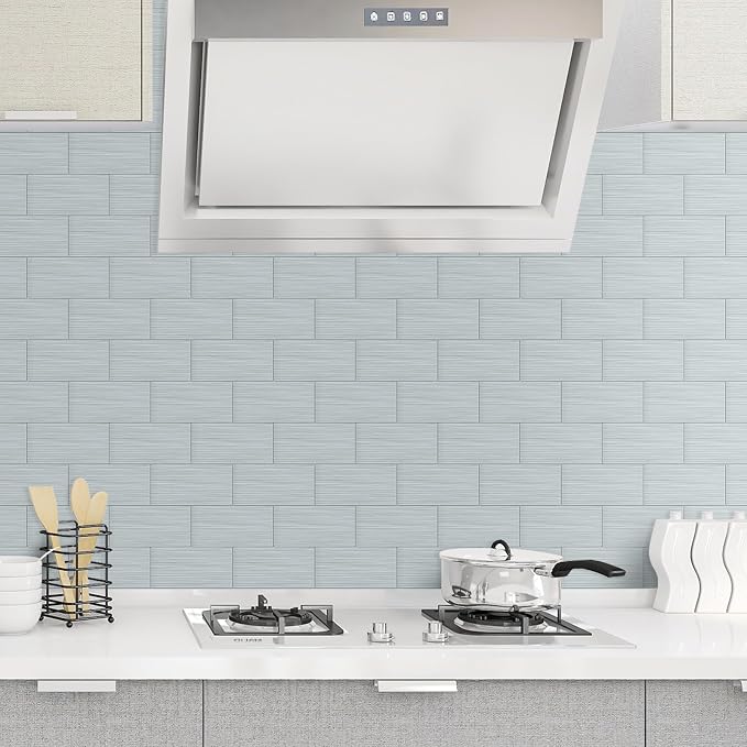 AULIGET 100-Piece Stainless Steel Subway Tile Peel and Stick Backsplash, 3" x 6" Metal Stick on Wall Tiles for Backsplash Kitchen, Bathroom, Laundry Room, Camper, Fireplace - Image 2
