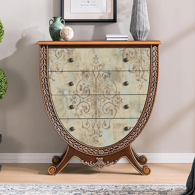 HAOKHOME Vintage Damask Peel and Stick Wallpaper for Bedroom 17.3in x32.8ft | Textured Removable Self Adhesive Wall Paper French Country Victorian Traditional Farmhouse Elegant Mist Blue Brown Bathroom - Image 6