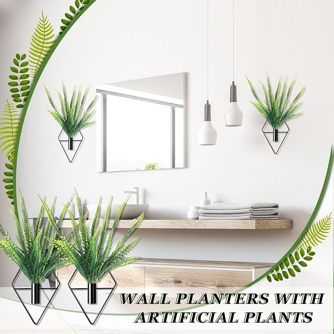 Canlierr 4 Pcs Wall Decor Hanging Planters, Boston Fern, Black - Image 7