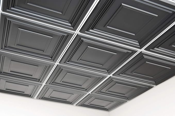 Art3d 24" x 24" (Pack of 12) Wall Panel Modern, Black - Image 5