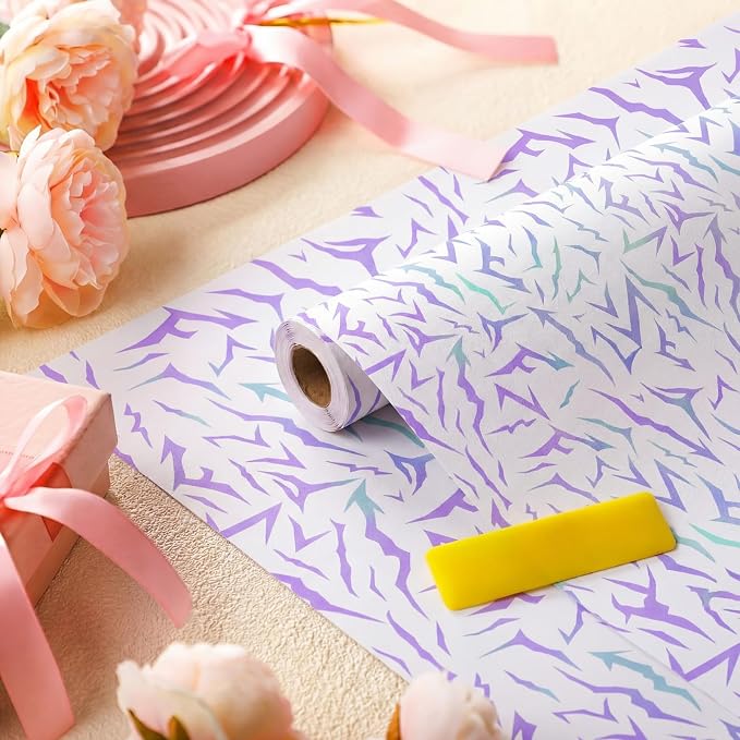 Drydiet Kpop Theme Wallpaper Peel and Stick Contact Paper 15.8 x 118.1 | Self Adhesive, Purple Energy Pattern Design, Easy Apply Remove,Wall Sticker for Home Locker Dorm Classroom Living Room Decor - Image 3