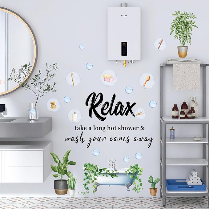 LHIUEM Home Office Wall Decals, Inspirational Plant Wall Stickers, Motivational Quote Bathroom Wallpaper, Positive Affirmation Relax Murals, Bedroom Workspace Decor, Classroom Teacher Decorations - Image 5