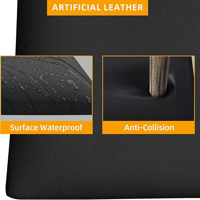 Anti Collision Wall Padding for Kids, Upholstered 3D Wall Panels | 12 Packs 7.8'' x 15.7'' Peel and Stick Headboard, Self Adhesive Wall Pads for Kids, Bedroom, Living Room, Black - Image 5