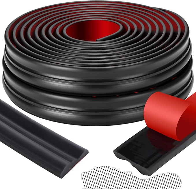 32.8ft x 1.6 Inch Flexible Peel and Stick Molding Trim for Wall, Baseboard, Backsplash, Tile Edge, Chair Rail, Mirror-self Adhesive Moulding Trim for Bathroom Wall Door Floor Window, Black by Innconee