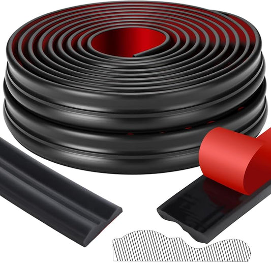 32.8ft x 1.6 Inch Flexible Peel and Stick Molding Trim for Wall, Baseboard, Backsplash, Tile Edge, Chair Rail, Mirror-self Adhesive Moulding Trim for Bathroom Wall Door Floor Window, Black by Innconee