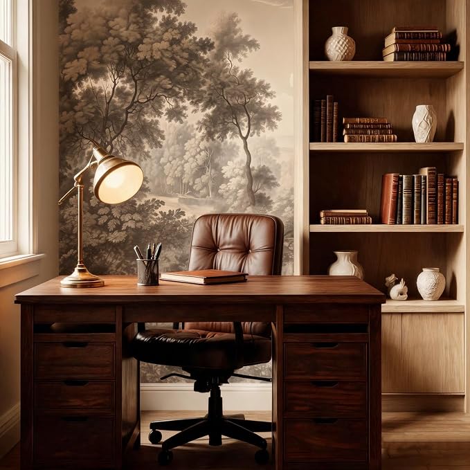 PYFFYP-Retro Tropical Jungle Peel and Stick Wallpaper murals for Bedroom - Image 3