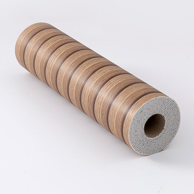 Haimin Wood Grain Slat Wall Panels Peel and Stick Faux Wood Thick Wallpaper | 118"x15.75" Waterproof PET & IXPE Foam Paneling Adhesive Smooth Beadboard Wallpaper Wall Covering Panels (Brown) - Image 8