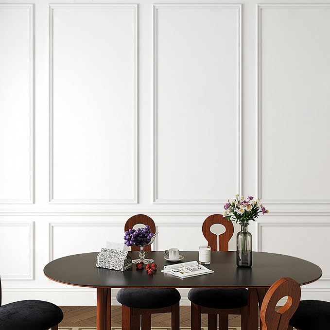 QDYMXUN Peel and Stick Chair Rail Panel Molding, 240''L x 1.26''W Strong Self Adhesive TPE Wall Moulding Trim for Home DIY Decoration (Paintable White) - Image 7