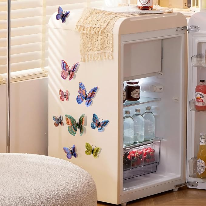 SAOROPEB 3D Butterfly Wall Decor, 24 Pcs Landscape Butterfly Decorations | Double Layer for Party Decorations Locker Decor Refrigerator Decal, Reusable - Image 4