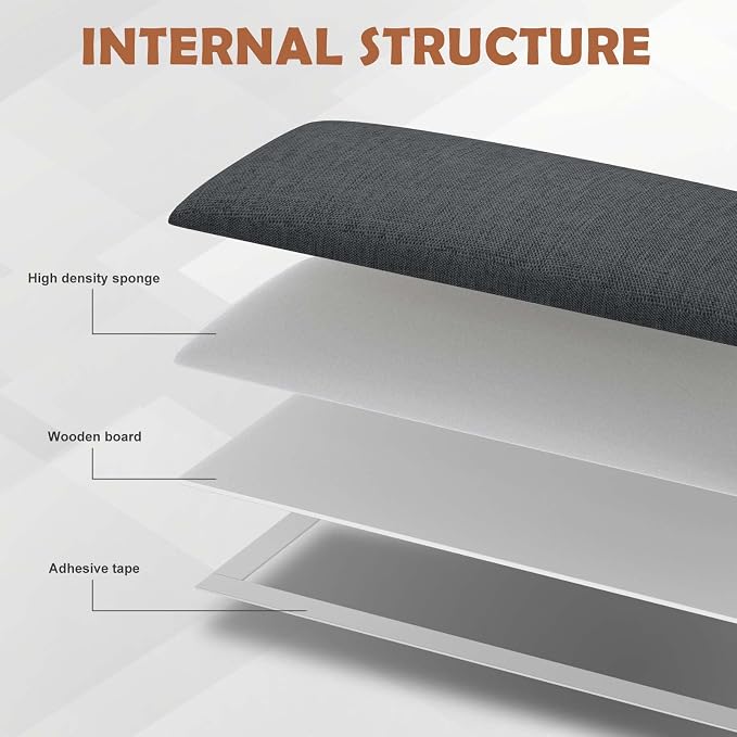 IFNOW Wall Mounted Headboard, Peel and Stick Panels, Black, King | 3D Soundproof Acoustic Padding, Reusable and Removable, Tufted fabric Bed Headboard, for bedroom (12 Panels, 10" x 24") - Image 3