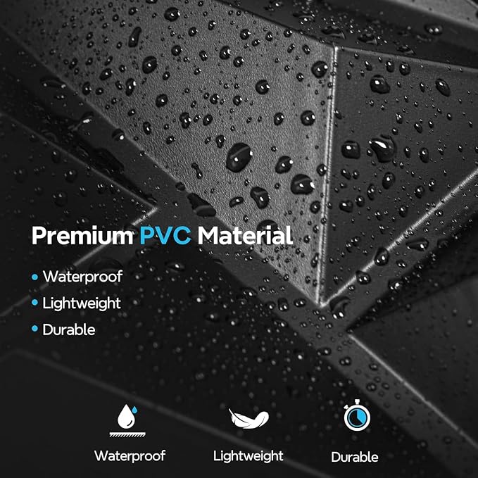 STICKGOO 50 Pack 3D Wall Panels for Interior Wall Decor 12''x12'' PVC | Black Diamond Design, Waterproof Accent Wall Paneling for Bedroom, Gaming, Living Room, Office, TV Background Cover - Image 3