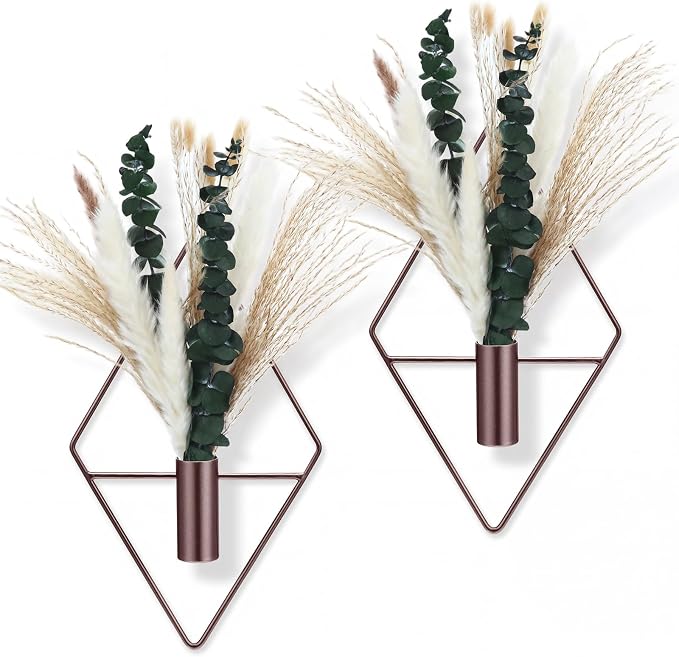 Canlierr 4 Pcs Wall Decor Hanging Planters, Mixed Plants, Bronze by Canlierr