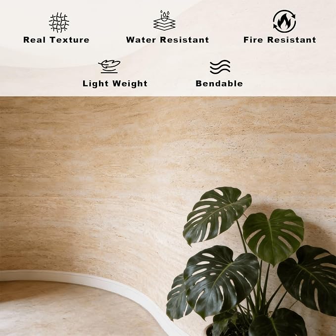 3D Wall Panels - 4PCS 47.2"x23.6" Faux Stone Wall Covering - MCM Modified Clay Material for Home Art, Accent Brick, Modern Exterior/Interior Decoration, Covering 31 sq.ft TV459 - Image 3