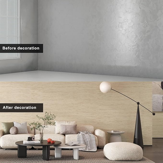 3D Wall Panels Peel and Stick – 23.82"x110" PVC Faux Travertine Texture, Self Adhesive Waterproof Wall Covering, DIY Accent Wall, Sofa Background Backsplash & Modern Home Decor, Covers 18 sq.ft - Image 2