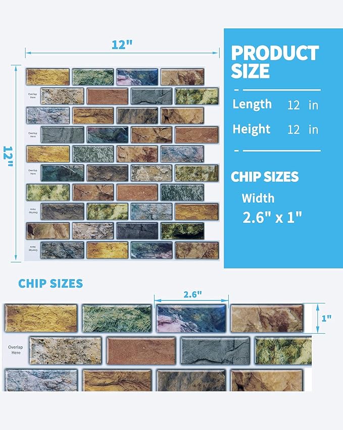 Art3d 10-Pack Marble Peel and Stick Backsplash, 12 x 12 Inch, Vintage Color | Strong Adhesion, Lightweight, Cuttable, Waterproof, Fadeless, Crack Resistant, for Kitchen, Bedroom, Ideal for Recently Moved - Image 9