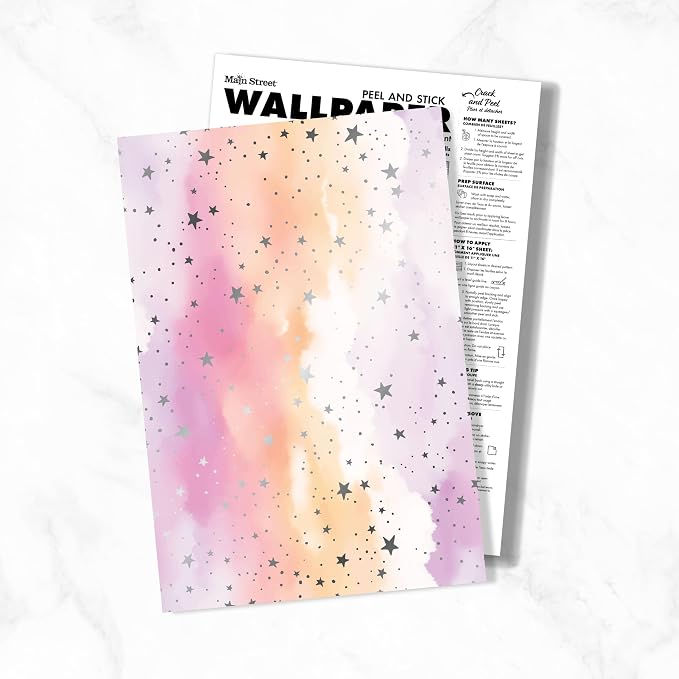Main Street Peel and Stick Wallpaper Sheets, Cloud, 12-Pack | 11 x 16 in sheet size; Covers up to 14.67 sq ft; Eco-friendly paper material; No paste or additional adhesive required - Image 6