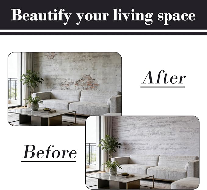Peel and Stick 3D Wall Panels PVC Gray Faux Travertine Textured 15.7" x 118.1" PVC Self-Adhesive Waterproof Soundproof Removable Thick Wallpaper Wall Coverings for DIY Accent Wall & Ceiling - Image 4
