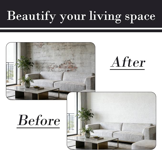 Peel and Stick White 3D PVC Wall Panels Roll, Thick Wallpaper 15.7"x118.1" | Extra Thick Wallpaper, Plaster Textured, Noise-Reducing Self-Adhesive Waterproof Renter-Friendly for Accent Walls & Ceilings - Image 5
