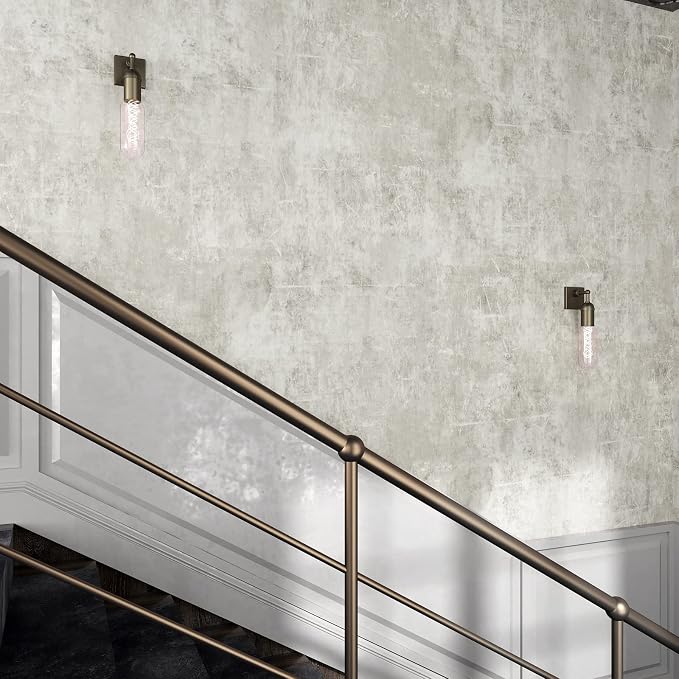 VEELIKE Distressed Concrete Wallpaper Peel and Stick Light Grey Limewash Wallpaper for Bedroom Living Room Accent Wall 24''x354'' Self Adhesive Removable Concrete Look Wall Paper for Bathroom Renters - Image 3