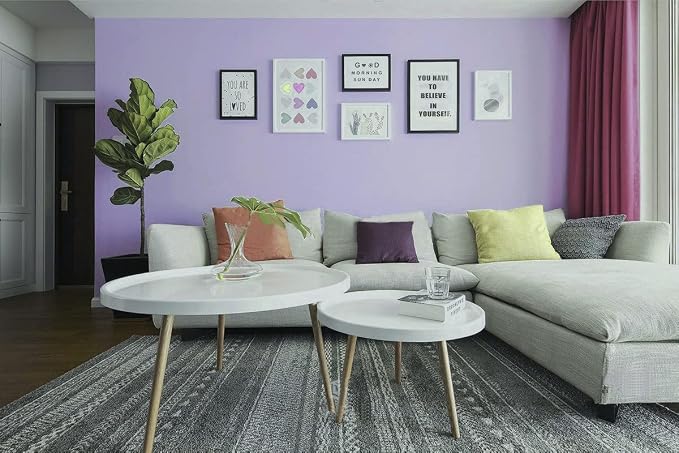 Safiyya 197"x17.7" Purple Peel and Stick Wallpaper Solid Color Wall Paper Contact Paper Self-Adhesive Removable Wallpaper for Wall Cabinet Covering Vinyl Rolls - Image 5