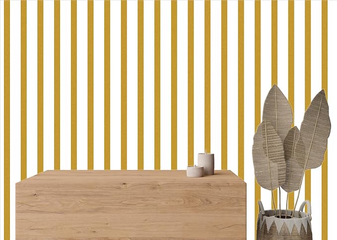 Striped Wall Decals Geometric Line Wall Sticker Golden Decal Peel and Stick | Modern striped wall decor, minimalist line art wallpaper, removable vinyl art mural, self adhesive, for living room bedroom - Image 6