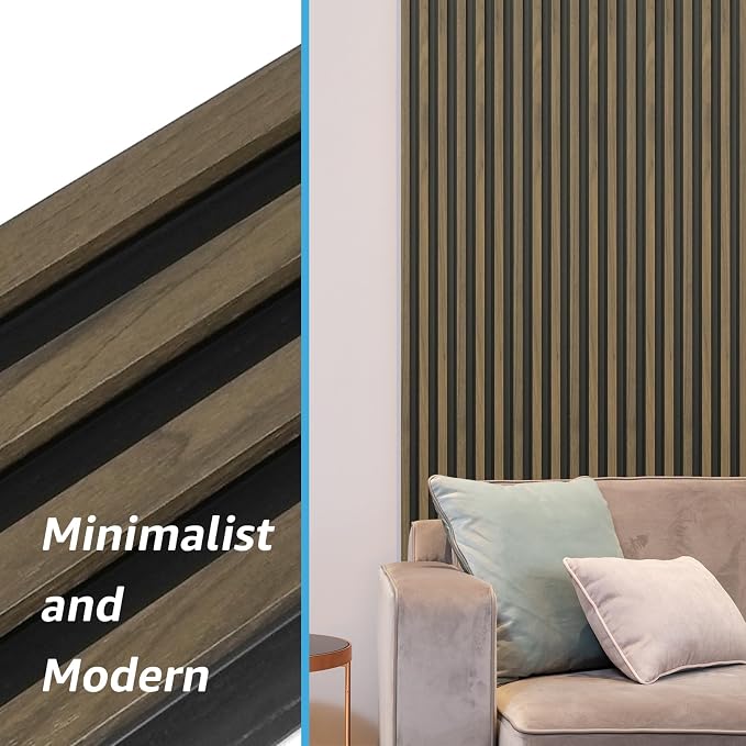 Art3d 96 x 6 Inch 3D Fluted Wood Textured Slat Wall Panel, 8-Pack, Ebony | Natural Wood Texture, Weather Resistant, Durable, Easy to Install, Eco-Friendly, Elegant Design, for Living Room, Bedroom - Image 7