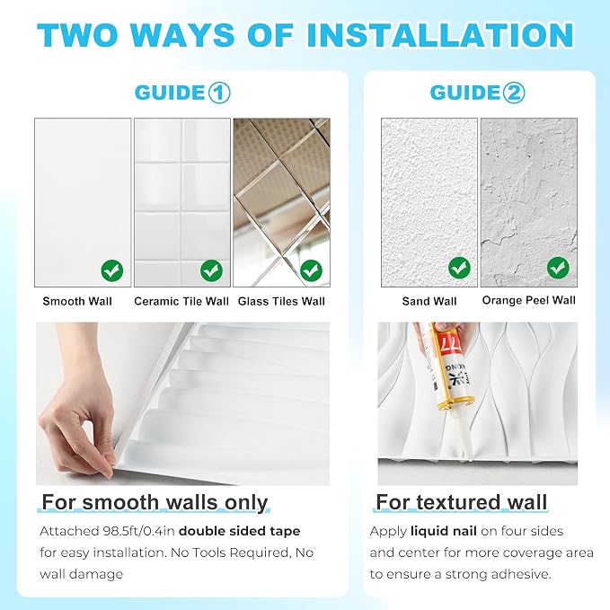 STICKGOO Wave 3D Wall Panels, Brushed Silver, 19.7''x19.7'', Pack of 12 | PVC Accent Wall Panels for Interior Wall Decor, Living Room, Lobby Bedroom Hotel Office, Cover 32.4Sq.Ft - Image 7