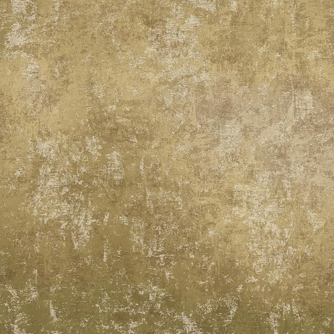 Tempaper Distressed Gold Leaf Metallic Gold Removable Peel and Stick Wallpaper, 20.5 in X 33 ft, Made in The USA by TempaperCo