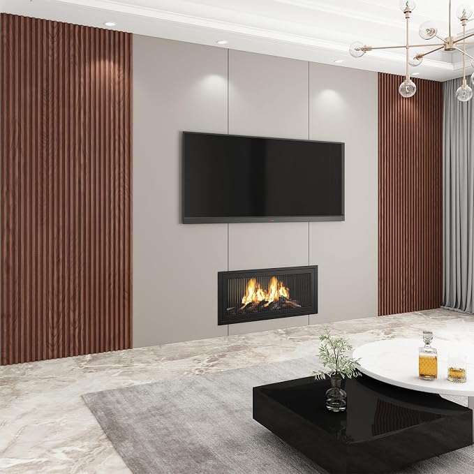 Slat Wall Panel 8-Pack, 118’’x6.1’’, Walnut | WPC Wall Panel for Interior Wall Decor, TV Background, Kitchen, Bedroom - Image 5